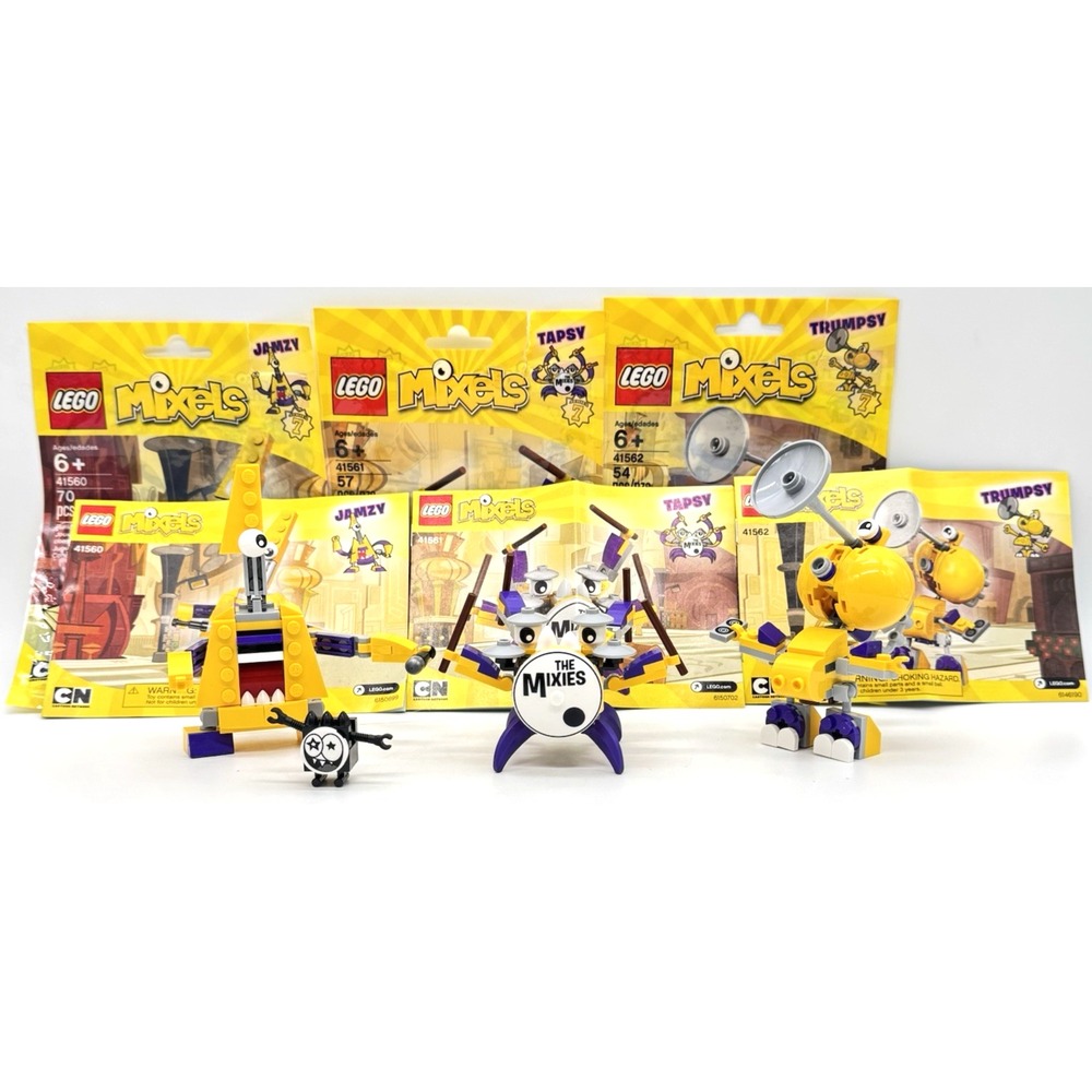 LEGO Mixels Jamzy 41560 Tapsy 41561 Trumpsy 41562 Mixies Series 7 Set Complete